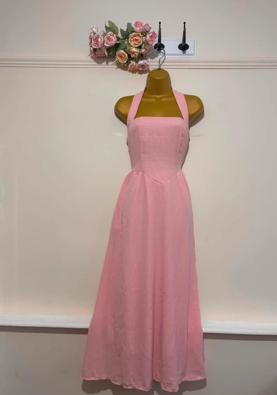 Women's pink slip dress